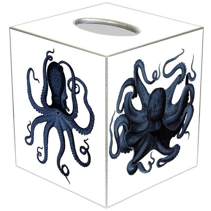 Indigo Octopus Decoupage Bath Set - Nautical Luxuries