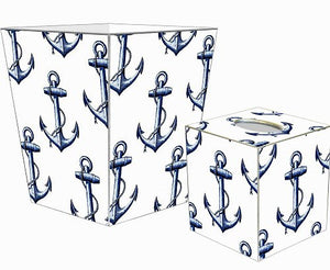 Vintage Anchor Decoupage Bath Set - Nautical Luxuries