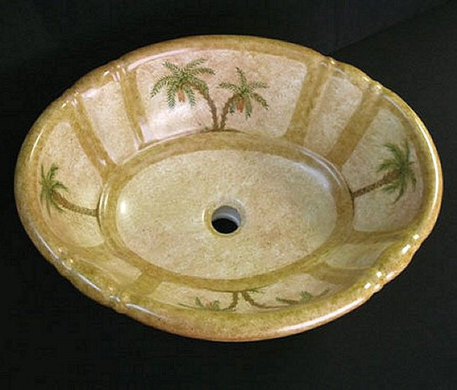 Colonial Palm Coastal Sink - Nautical Luxuries