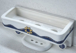 Castaways Hand-Painted Porcelain Bath Accessories - Nautical Luxuries