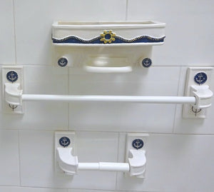 Castaways Hand-Painted Porcelain Bath Accessories - Nautical Luxuries