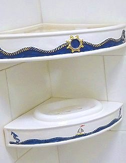 Castaways Hand-Painted Porcelain Bath Accessories - Nautical Luxuries