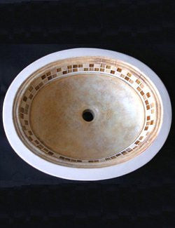 Sand Pebble Mosaic Beach House Sink - Nautical Luxuries