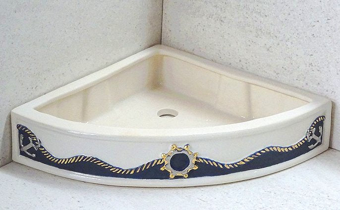 Castaways Hand-Painted Porcelain Bath Accessories - Nautical Luxuries