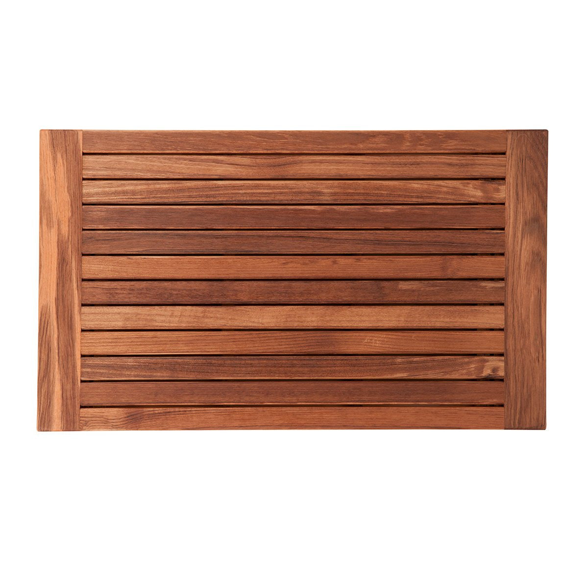 Wide Side Framed Teak Slat Floor Mat - Nautical Luxuries