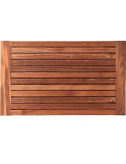 Wide Side Framed Teak Slat Floor Mat - Nautical Luxuries