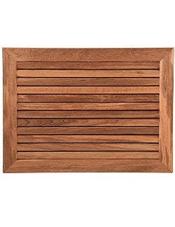 Wide Full-Framed Teak Slat Floor Mat - Nautical Luxuries