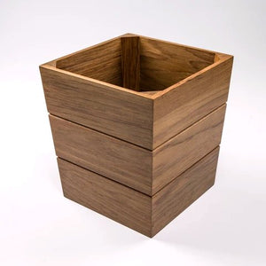 Yachting Teak Collection Solid Wood Wastebasket - Nautical Luxuries