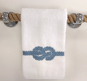 Nautical Knot Embroidered Towels - Nautical Luxuries