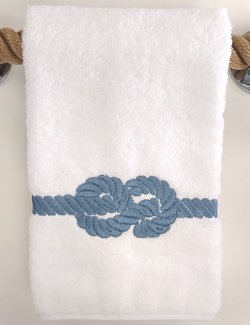 Nautical Knot Embroidered Towels - Nautical Luxuries