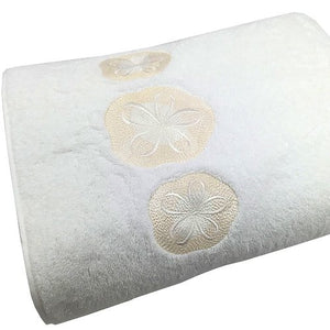 Sanibel Island Embroidered Sand Dollar Towels