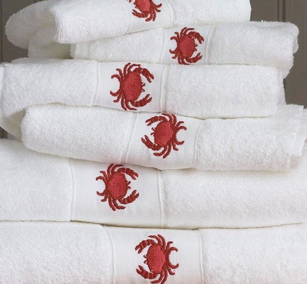 Red Coral Embroidered Quick-Dry Towel Set