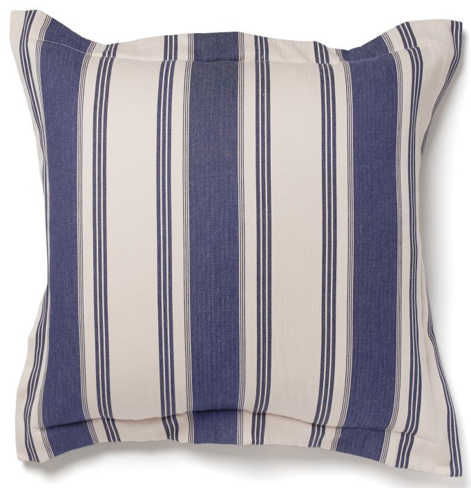 Hatteras Stripe Denim Blue Rustic Bedding Collection - Nautical Luxuries