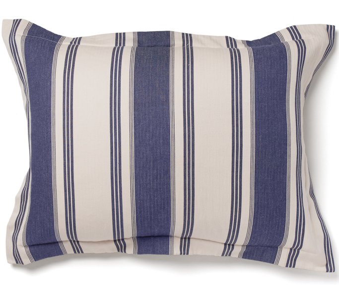 Hatteras Stripe Denim Blue Rustic Bedding Collection - Nautical Luxuries