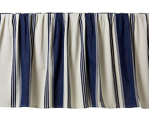 Hatteras Stripe Denim Blue Rustic Bedding Collection - Nautical Luxuries