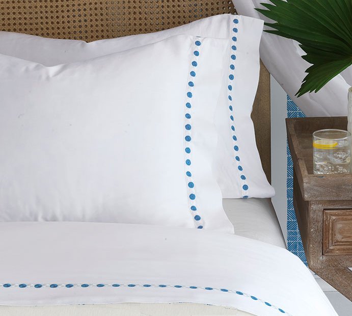 Palm Beach Sunrise Embroidered Sheet Set - Nautical Luxuries