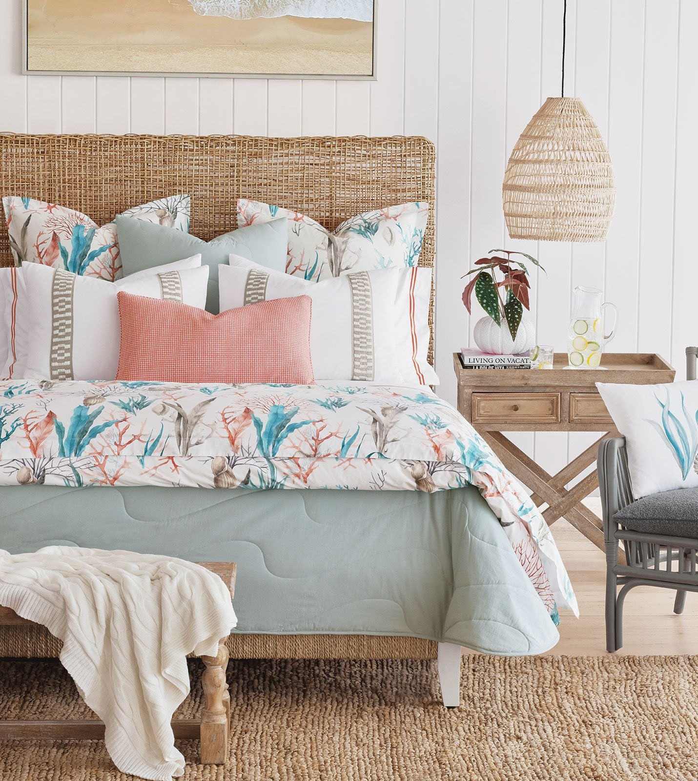 Watercolors Reef Coastal Bedding Collection