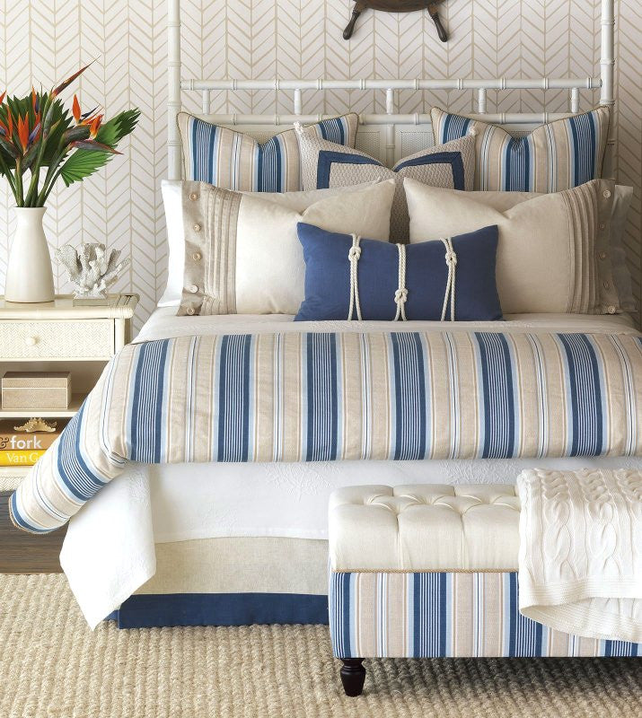 Beach Cottage Stripe Bedding Collection - Nautical Luxuries