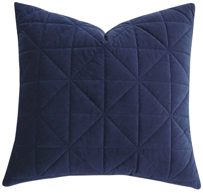 Urban Indigo Quilted Velvet Bedding Collection - Nautical Luxuries