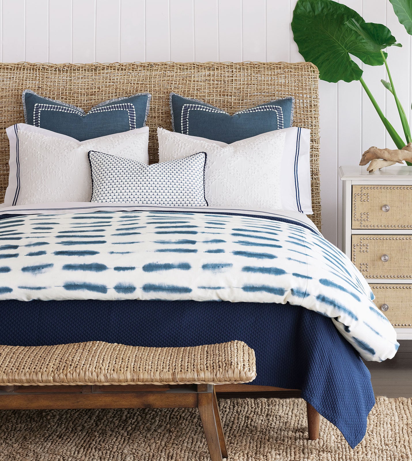 Indigo bed blanket sales