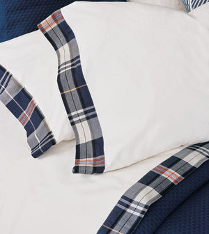 Plaid Cuff Sheet Set - Nautical Luxuries