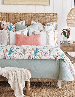 Watercolors Reef Coastal Bedding Collection - Nautical Luxuries