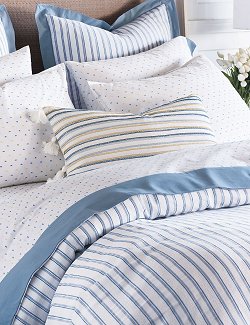 Dobby Dots Cuffed Sheet Set - Nautical Luxuries