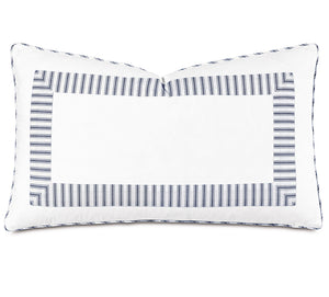 Vintage Beach Navy Ticking Stripe Luxury Coastal Bedding - Nautical Luxuries