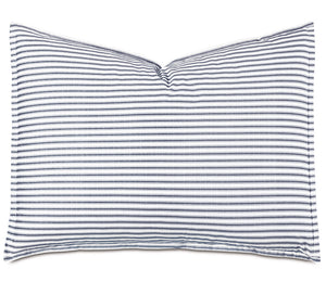 Vintage Beach Navy Ticking Stripe Luxury Coastal Bedding - Nautical Luxuries