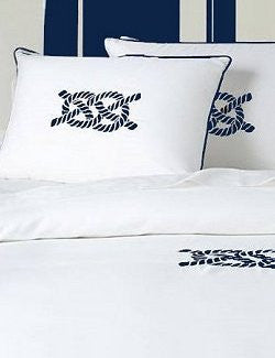 Luxe Nautique: Embroidered Nautical Knot Bedding - Nautical Luxuries