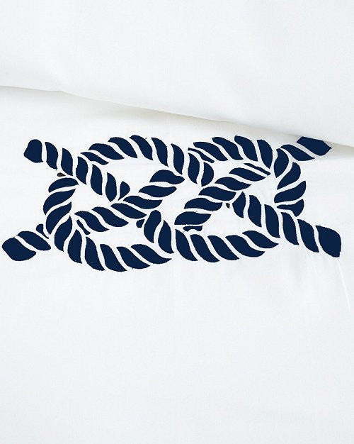 Luxe Nautique: Embroidered Nautical Knot Bedding - Nautical Luxuries