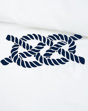 Luxe Nautique: Embroidered Nautical Knot Bedding - Nautical Luxuries