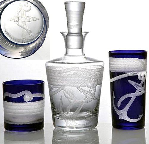 Anchor & Line Bohemian Crystal Barware - Nautical Luxuries