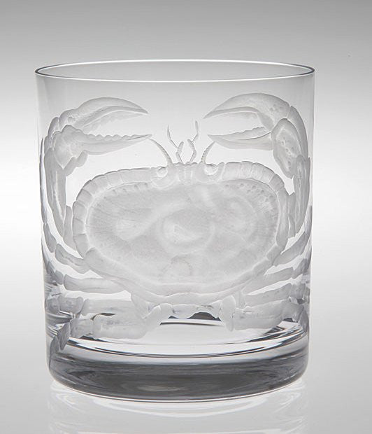 Crab & Lobster Bohemian Crystal Barware - Nautical Luxuries