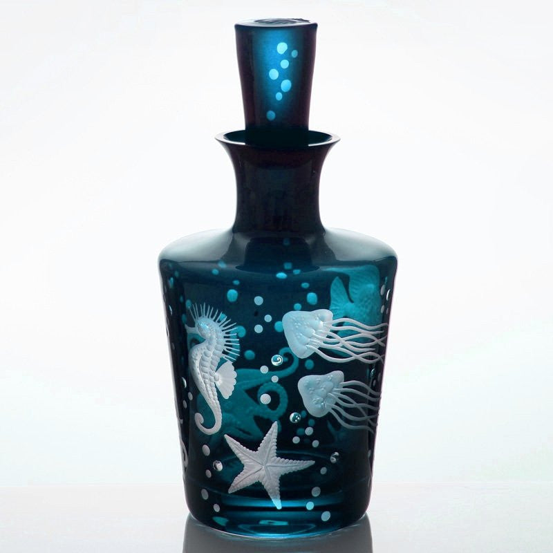Fruti Di Mare Bohemian Crystal Decanter - Nautical Luxuries