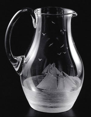 Golden Age of Yachting Hand-Engraved Bohemian Crystal - Nautical Luxuries