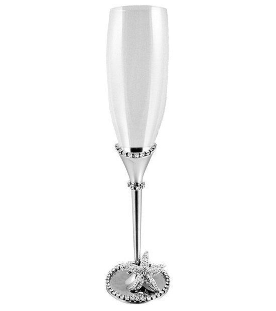 Crystal Elegance Starfish Flute - Nautical Luxuries