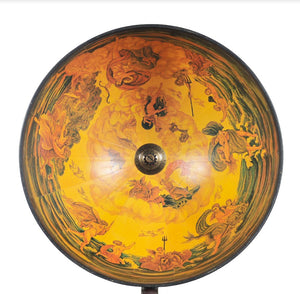 Old World Slender Floor-Standing Base Shelf Globe Bar - Nautical Luxuries