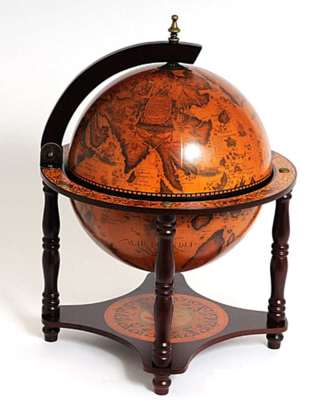 Old World Tabletop Globe Mini-Bar - Nautical Luxuries