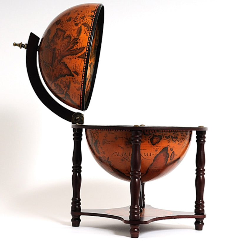 Old World Tabletop Globe Mini-Bar - Nautical Luxuries