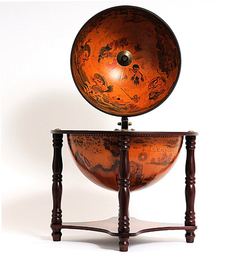Old World Tabletop Globe Mini-Bar - Nautical Luxuries