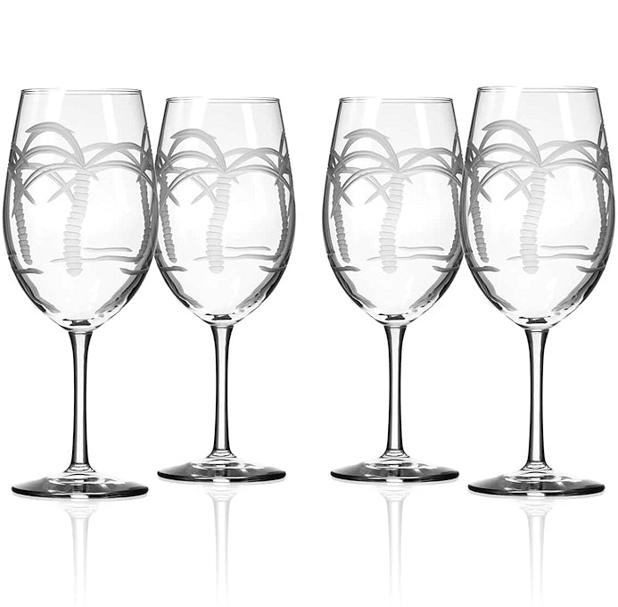 Palm Island Etched Glass Barware Collection - Nautical Luxuries
