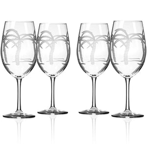 Palm Island Etched Glass Barware Collection - Nautical Luxuries