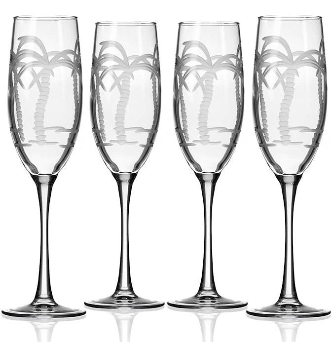 Palm Island Etched Glass Barware Collection - Nautical Luxuries
