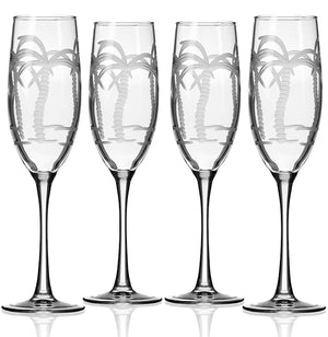 Palm Island Etched Glass Barware Collection - Nautical Luxuries