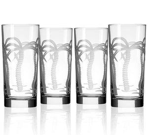 Palm Island Etched Glass Barware Collection - Nautical Luxuries