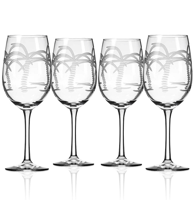 Palm Island Etched Glass Barware Collection - Nautical Luxuries