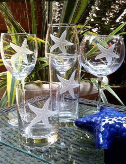 Starfish Garden Coastal Glassware Nautical Luxuries
