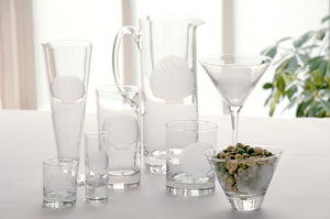 Etched Shell Barware Collection - Nautical Luxuries