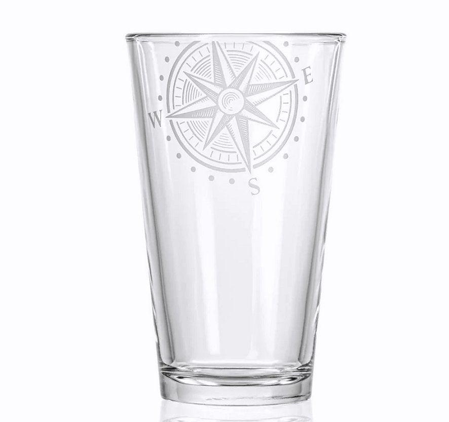 Navigator Etched Glass Barware Collection - Nautical Luxuries